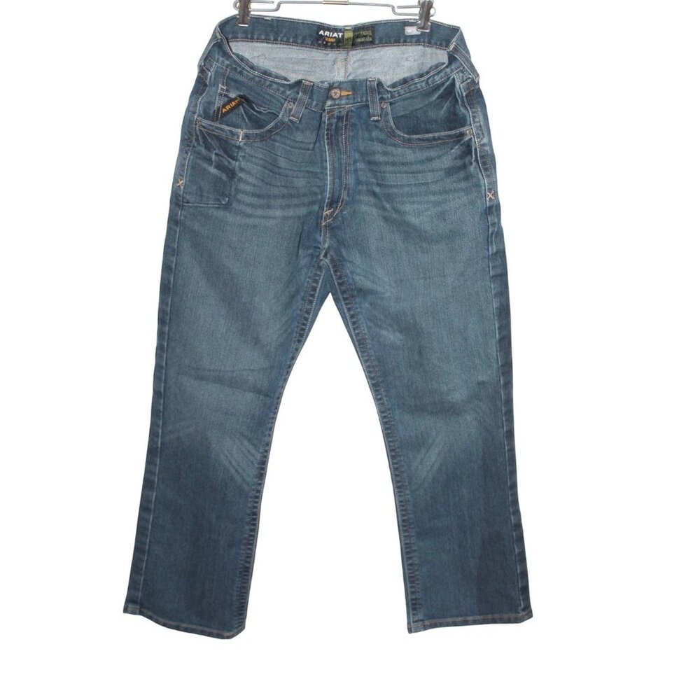 Ariat Mens Jeans 36x30 Rebar M5 Straight Leg Western Cowboy Denim